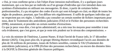 L Nunez - dec 2025 - 1mn20 - vol de donnees - ministere interieur.mp4
