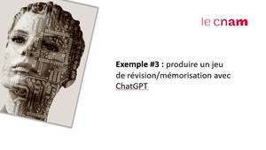 Exemple 3 : produire un jeu de revision avec ChatGPT