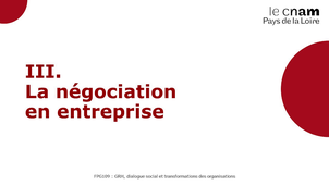 FPG109 - Séance 2 - Module 3 : La négociation en entreprise